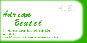 adrian beutel business card